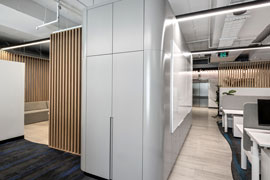 Office fitout timber screening